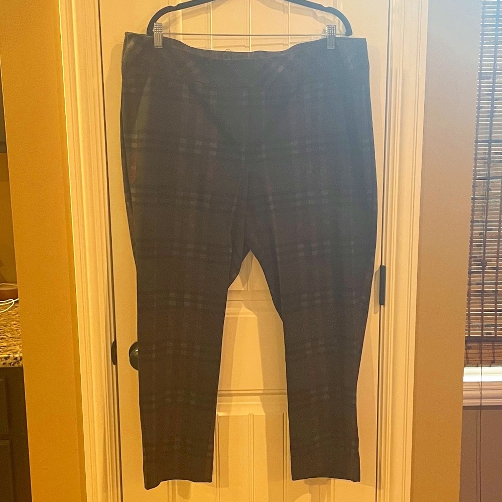 Erica Taylor Plaid Pull-On Pants (from StitchFix); Plus Size 3X